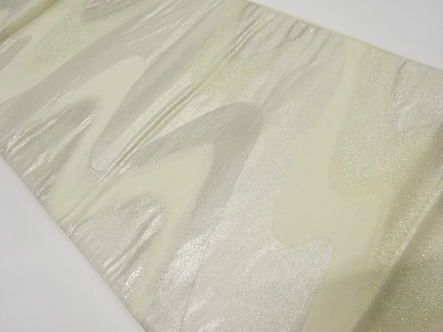 リサイクル　メタオパール二重箔流水模様織出し袋帯